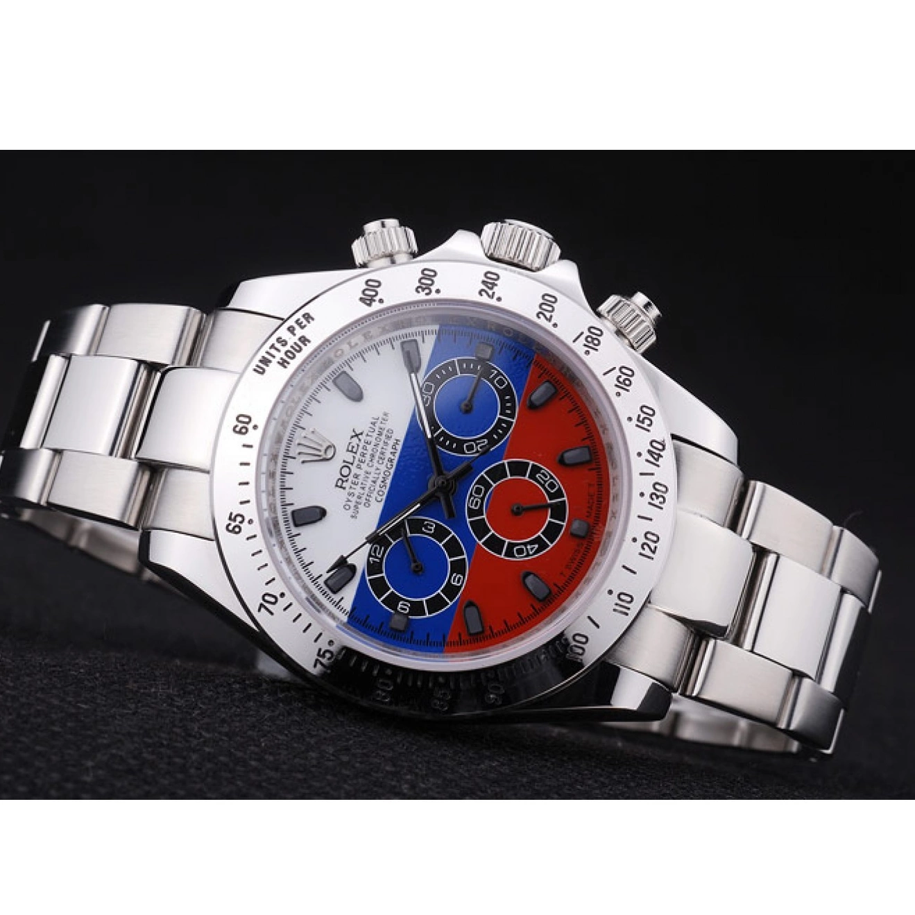 Good Copy Rolex Watches 7473 Bracelet Flag Dial Rolex Daytona Silver Cosmograph Russian 0711